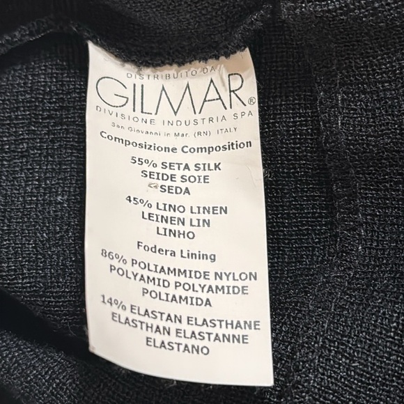 Giambattista Valli Black Midi Dress‎ Silk Linen Size XS Ruffled Sleeves Pleated - Picture 4 of 12